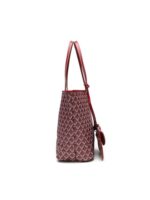 ⁦حقيبة كبيرة بنقشة هندسية فاخرة - طقم قطعتين (حقيبة كبيرة + محفظة صغيرة)⁩ - الصورة ⁦5⁩