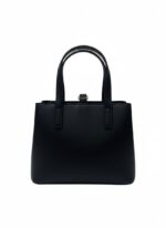 ⁦حقيبة يد نسائية فاخرة من لورينا (LORAINA) - أسود ملكي بتصميم كلاسيكي عصري.⁩ - الصورة ⁦4⁩