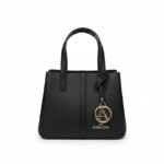 حقيبة يد نسائية فاخرة  - أسود ملكي بتصميم كلاسيكي عصري.