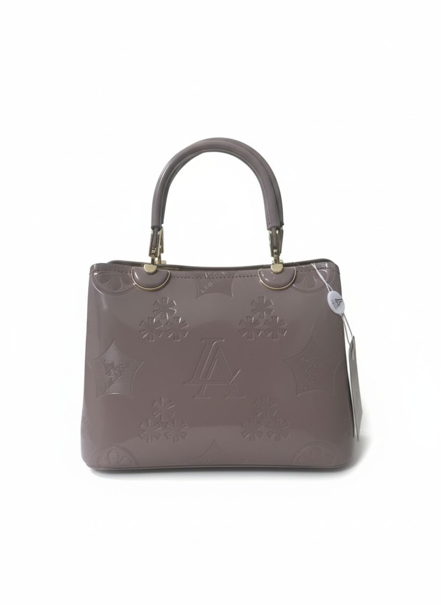 ظظ شنطة يد نسائية "لورينا" (Loreina) بتصميم كلاسيكي فاخر - لون كافيه لامع - الصورة 1