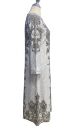 ⁦فستان نسائي طويل بنقشات بوهيمية راقية - قفطان عصري بتصميم شرقي فاخر⁩ - الصورة ⁦3⁩