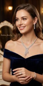 طقم مجوهرات "فينيسيا" الملكي - مرصع بالزركون اللامع