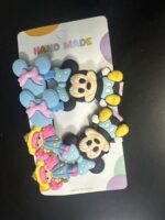 ⁦طقم مشابك شعر "ديزني فريندز" للأطفال - 6 قطع بتصاميم ميني ماوس وشخصيات كرتونية (Handmade)⁩ - الصورة ⁦6⁩