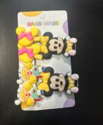 ⁦طقم مشابك شعر "ديزني فريندز" للأطفال - 6 قطع بتصاميم ميني ماوس وشخصيات كرتونية (Handmade)⁩ - الصورة ⁦4⁩