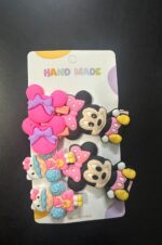 ⁦طقم مشابك شعر "ديزني فريندز" للأطفال - 6 قطع بتصاميم ميني ماوس وشخصيات كرتونية (Handmade)⁩ - الصورة ⁦5⁩